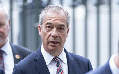 Nigel Farage speaking.