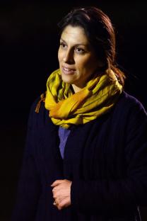 Nazanin Zaghari-Ratcliffe upon arrival in the UK.
