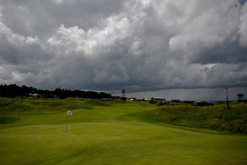 General view of the fifth hole at Royal Portrush Golf Club.