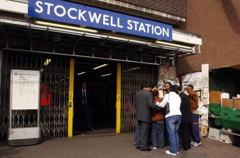 Family of Jean Charles de Menezes outside Stockwell Tube station.