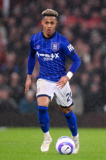 Omari Hutchinson of Ipswich Town playing soccer.