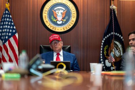 President Trump at a White House meeting.