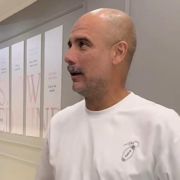 Pep Guardiola with a new mustache.