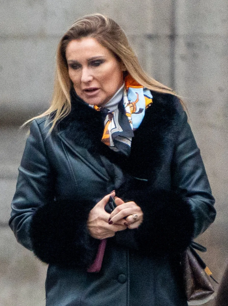 Katie Alexander arriving at the Louvre in Paris.