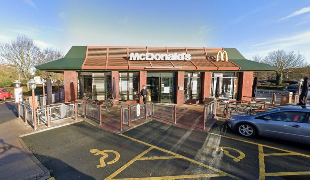 Exterior view of a McDonald's restaurant.