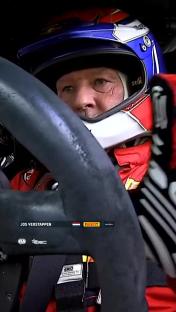 Jos Verstappen in a racing car.