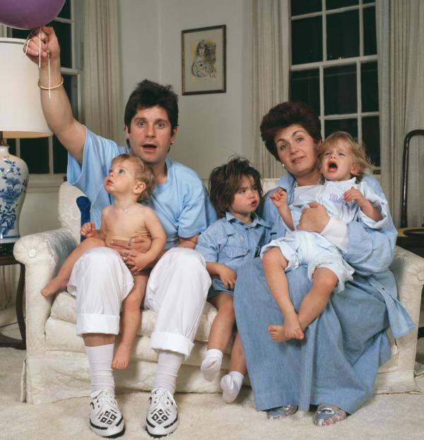 Ozzy Osbourne with his family in 1987.