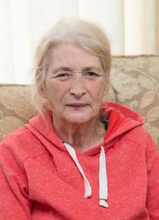 Portrait of Judith Kilshaw at home.
