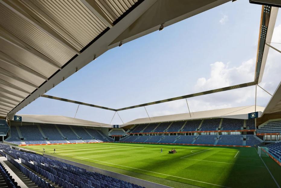 Illustration of Luton Stadium.