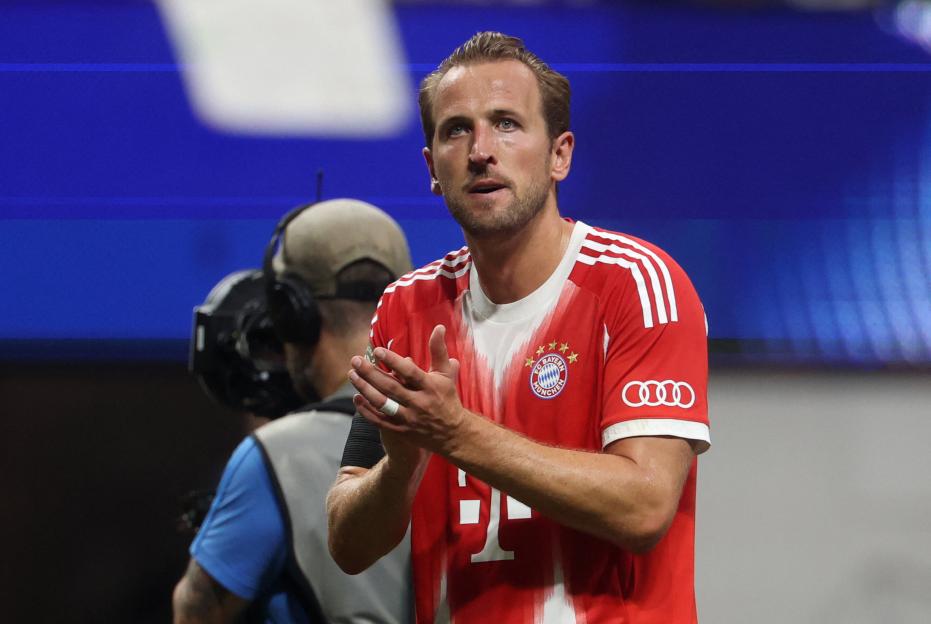 Harry Kane of Bayern Munich appearing dejected after a match.