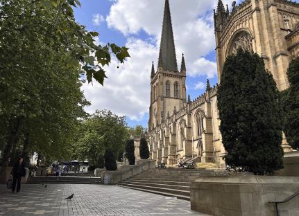 Wakefield Cathedral in Yorkshire, England.