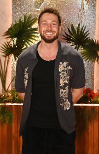 Sam Thompson on the set of Love Island: Aftersun.