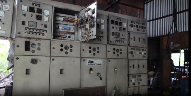 Abandoned generator control panels.