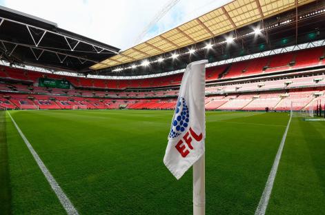 Wembley Stadium with EFL flag.