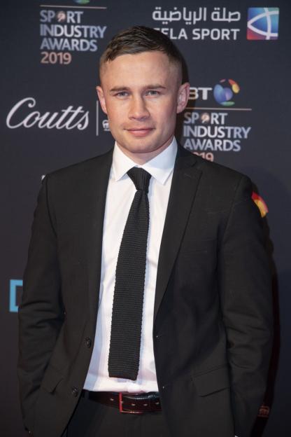 LONDON, UNITED KINGDOM - 2019/04/25: Carl Frampton appears on the red carpet ahead of the BT Sport Industry Awards 2019 at Battersea Evolution. (Photo by Gary Mitchell/SOPA Images/LightRocket via Getty Images)