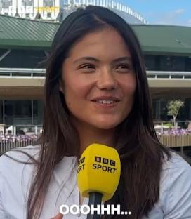 Emma Raducanu in a BBC Sport interview.