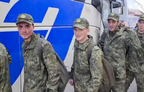 Russian servicemen released in a prisoner swap with Ukraine.