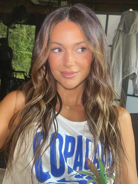 Michelle Keegan filming in Bulgaria.