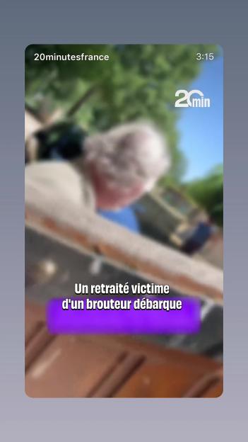 A blurry video showing a retiree who is a victim of a scammer.