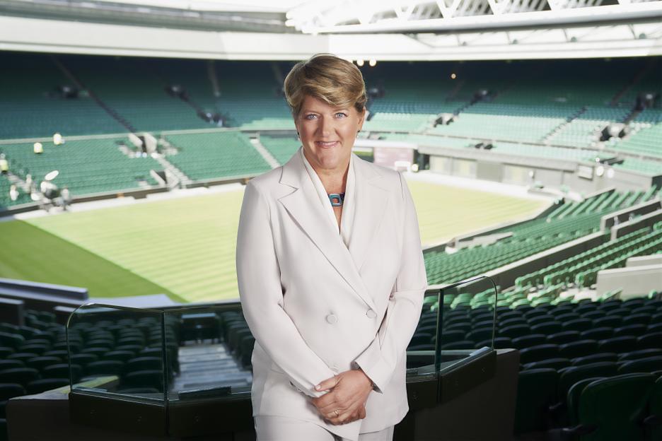 Clare Balding at Wimbledon.