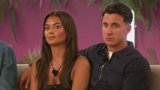 Megan Forte Clarke and Tommy Bradley on Love Island.