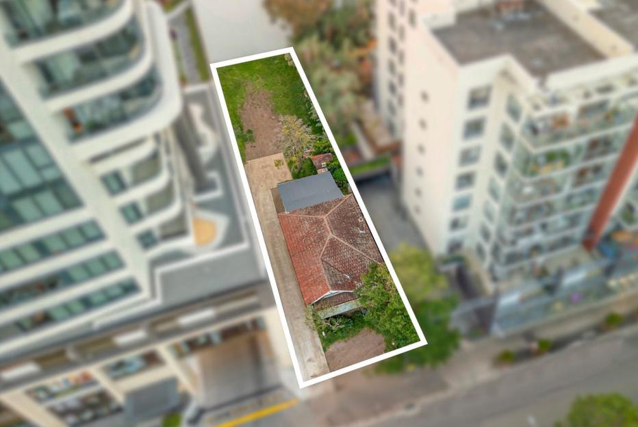 Aerial view of a house in Rhodes, NSW.