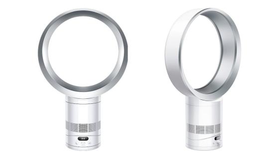 Dyson Cool⢠CF1 desk fan, shown from two angles.