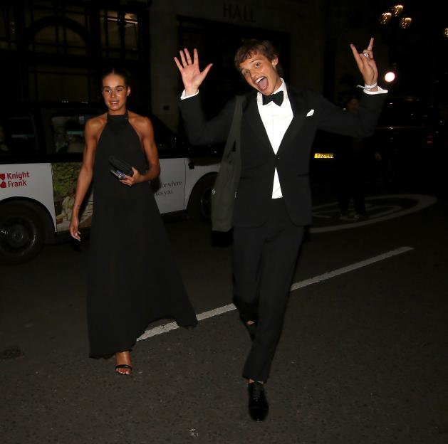 Bobby Brazier and Tillie Amartey leaving the National Film Awards.