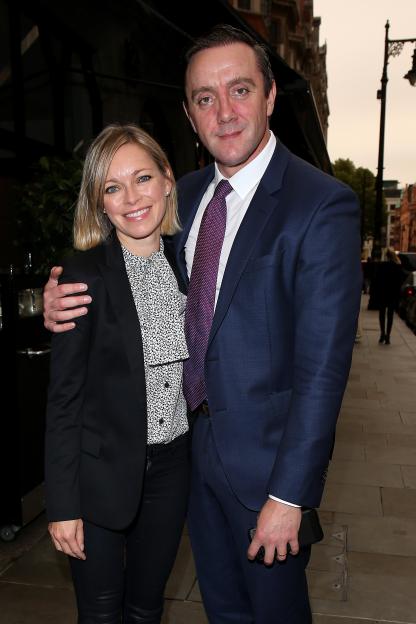 Peter Serafinowicz and Sarah Alexander at an event.