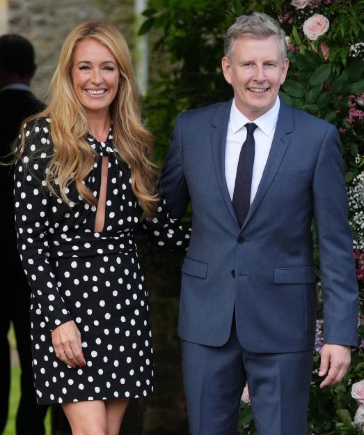 Cat Deeley and Patrick Kielty at Ant McPartlin's wedding.