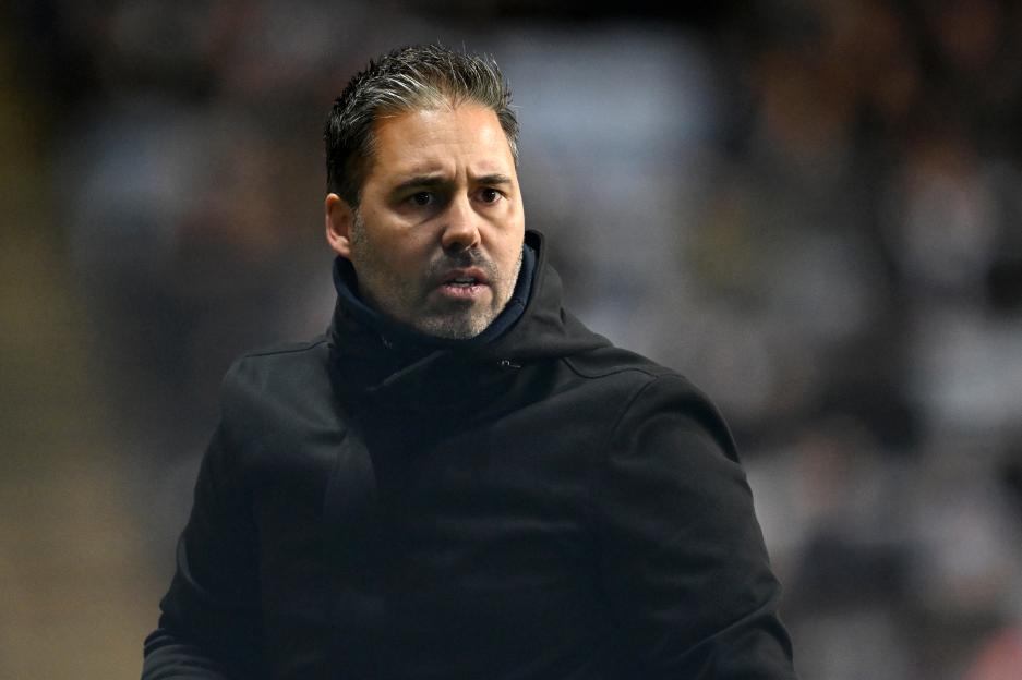 Marti Cifuentes, Head Coach of QPR, at a soccer match.