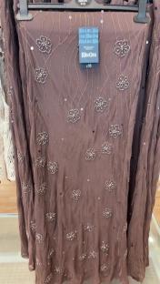 Brown beaded skirt from the Rita Ora Primark collection.