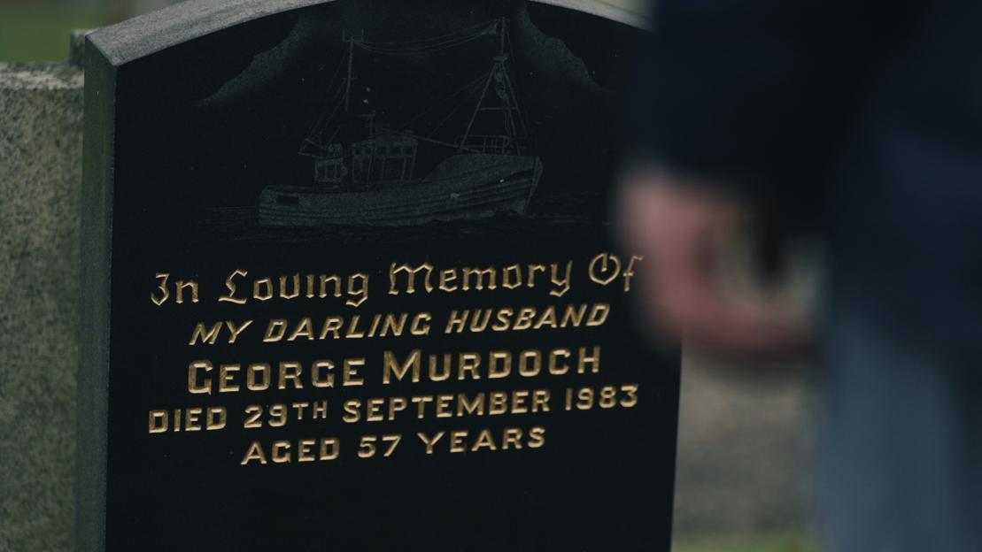 George Murdoch's abandoned taxi at a 1983 murder crime scene.