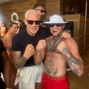 Wayne Lineker with Conor McGregor and Katie Price.