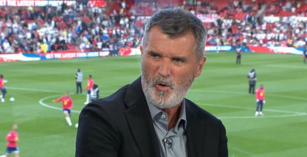 Roy Keane during a soccer broadcast.