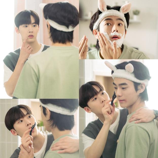 Yoon San Ha Gently Helps Yoo Jung Hoo Shave For The First Time In “My Girlfriend Is The Man!” 3