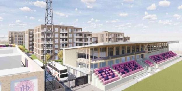 Illustration of Dulwich Hamlet's new stadium plans.