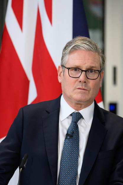 Keir Starmer, UK Prime Minister, at a press conference.