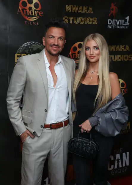 Peter Andre and his daughter at a film premiere.