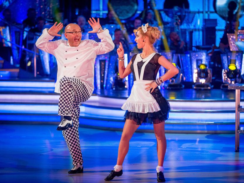 Greg Wallace and Aliona Vilani dancing on Strictly Come Dancing.