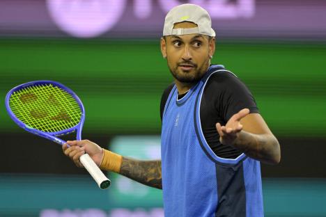 Nick Kyrgios at the BNP Paribas Open.