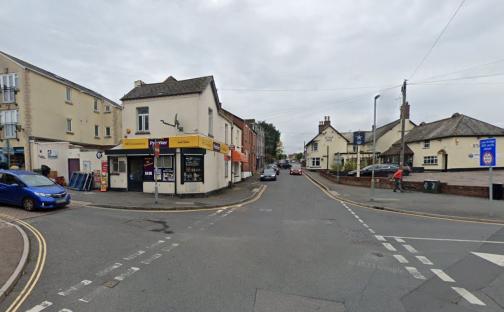 Street view of Whipton, Exeter, showing a convenience store and The Star Inn pub.