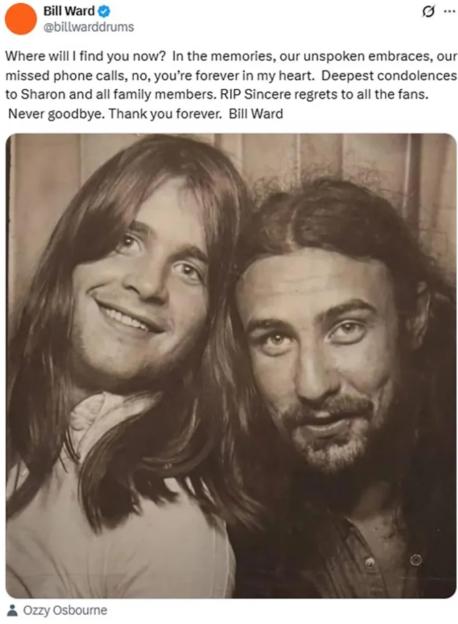 Photo of Bill Ward and Ozzy Osbourne.