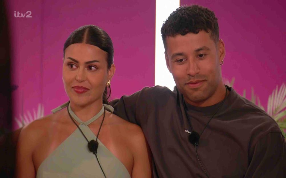 Maya Jama at the Love Island recoupling.