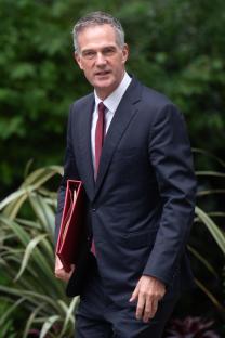 Peter Kyle, Secretary of State for Science, Innovation and Technology, arriving at a cabinet meeting.