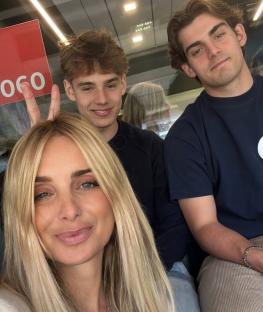 Woman with two sons.