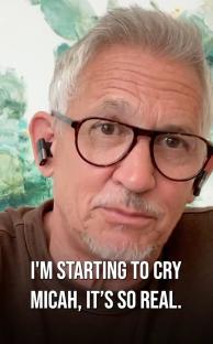 Close-up of a man wearing glasses and earbuds, saying,