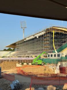 Stadio Artemio Franchi under construction.