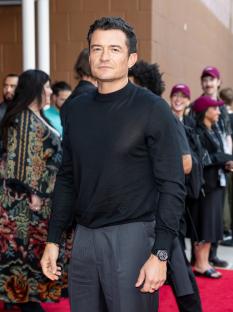 Orlando Bloom arriving at the Deep Cover premiere at the 2025 Tribeca Festival.