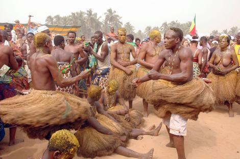 Vodoum rite celebration in Ouidah, Benin.